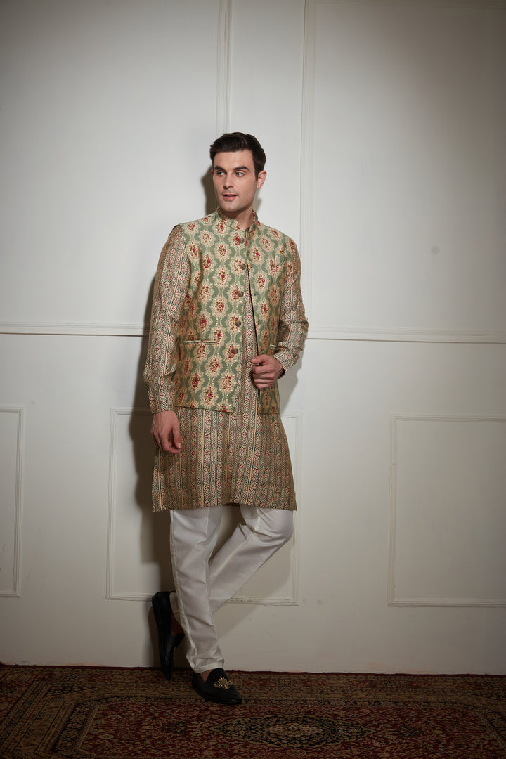 Printed Kurta Bandi Set
