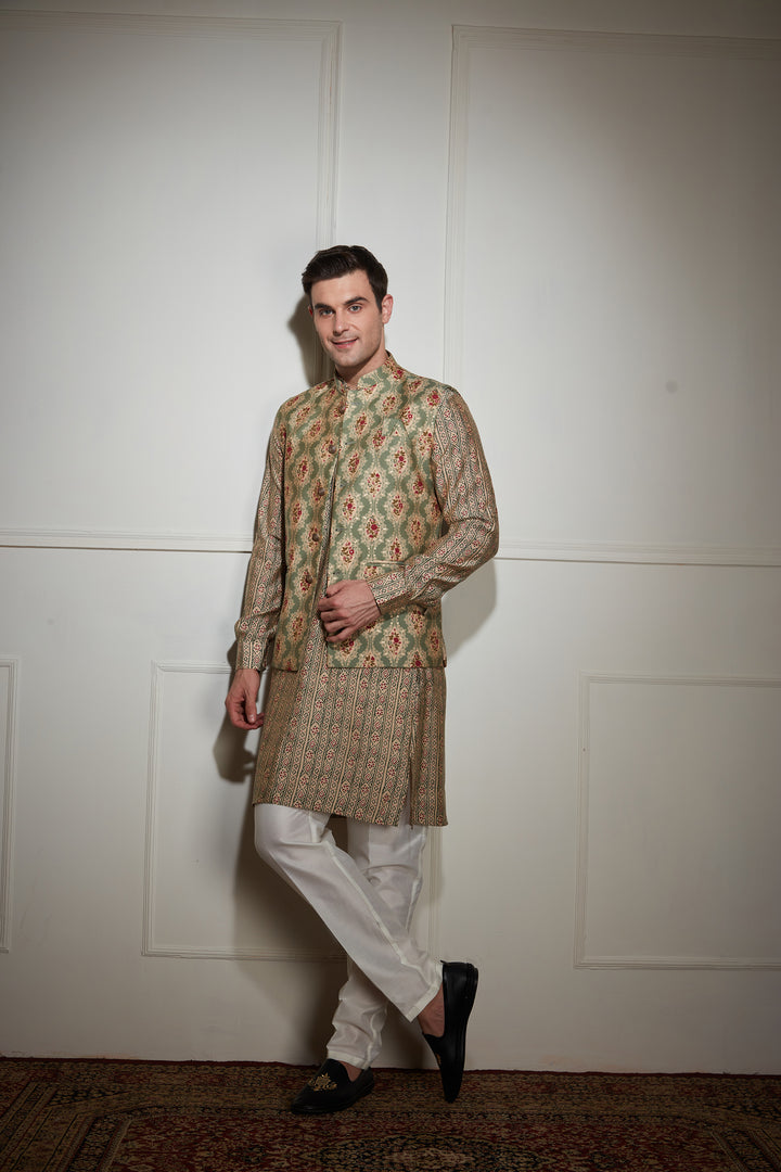 Printed Kurta Bandi Set