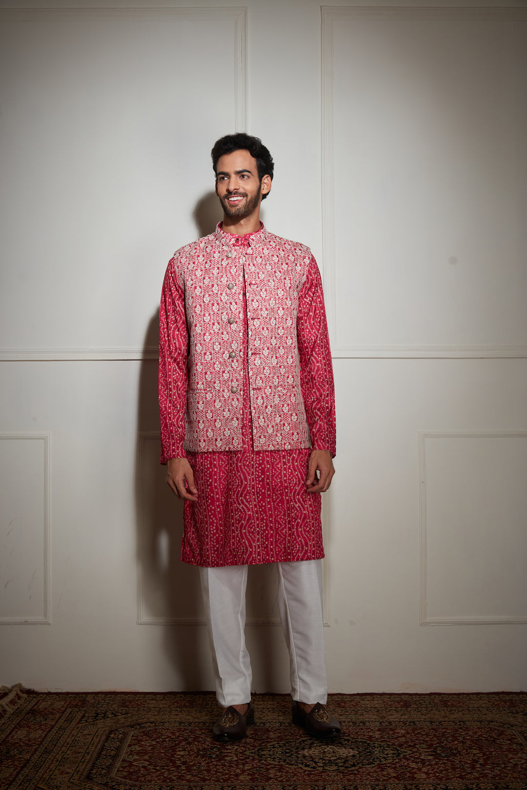 Jaipuri Print Kurta Bandi Set