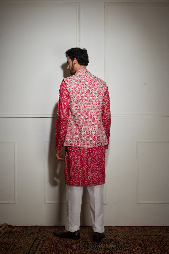 Jaipuri Print Kurta Bandi Set