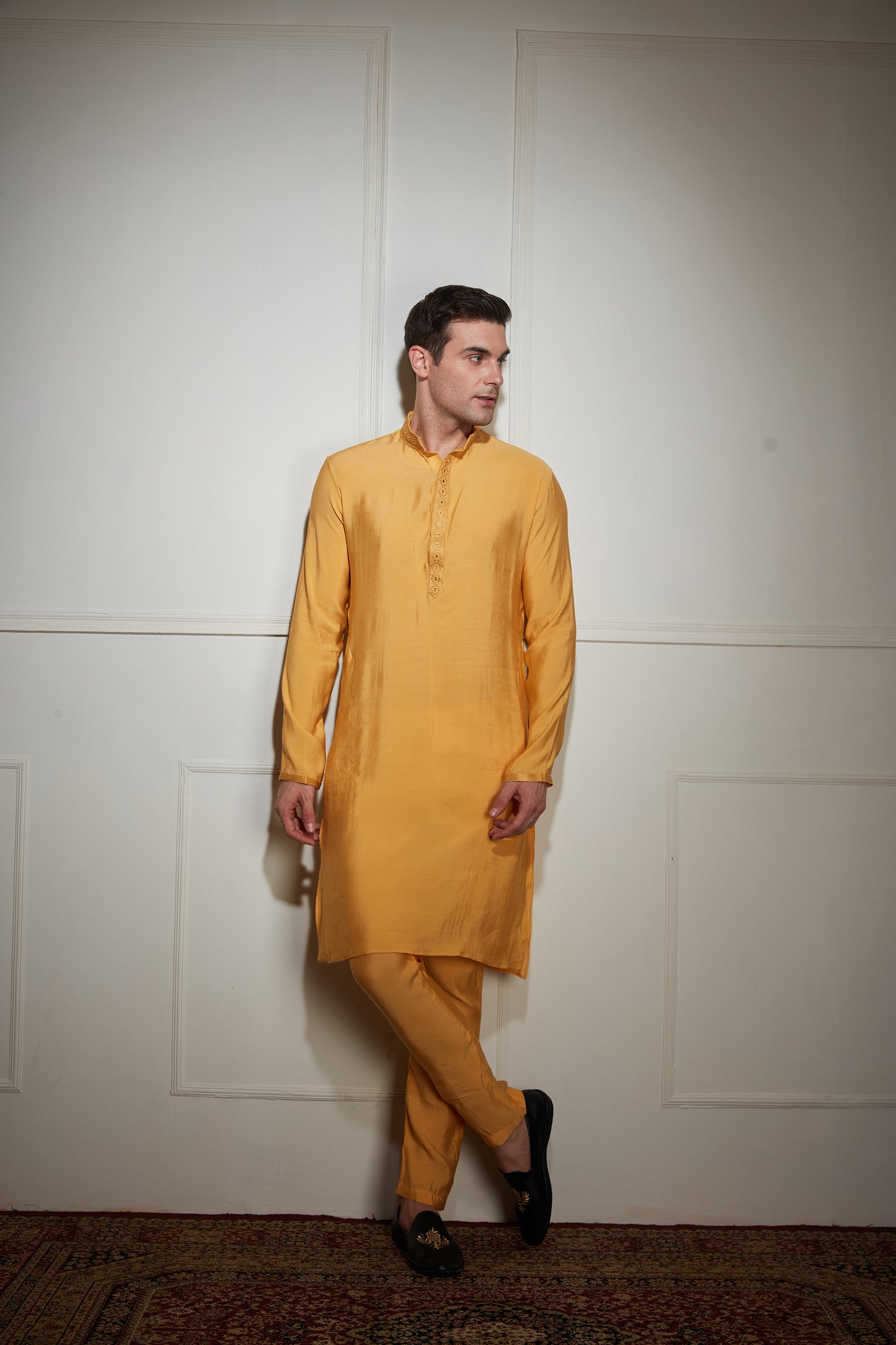 Yellow Kurta Bandi Set