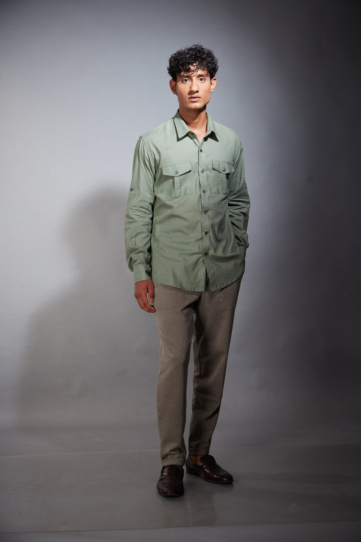 SEA GREEN LINEN SHIRT