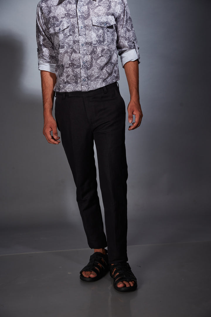 BLACK LINEN PANTS