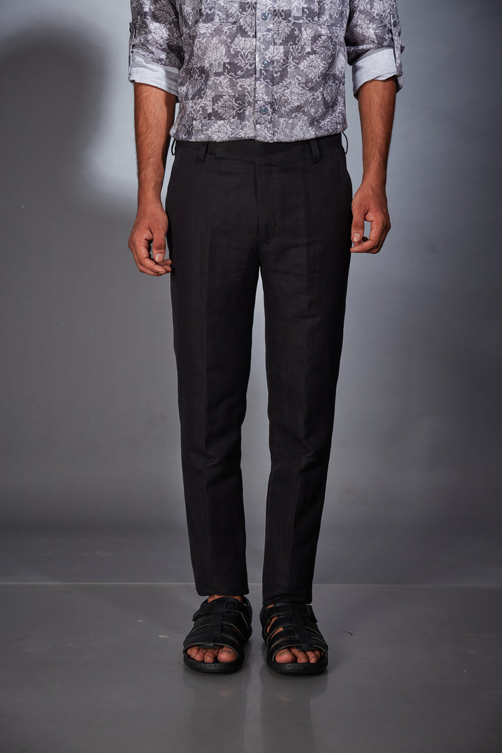 BLACK LINEN PANTS