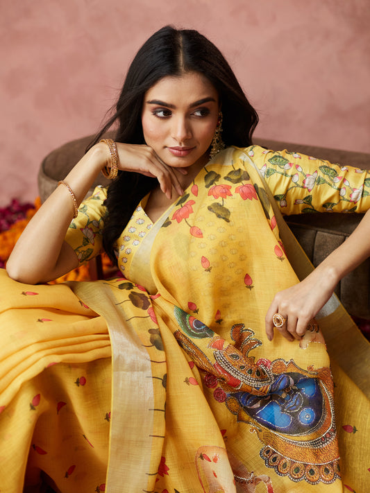 Sunshine Bloom Saree