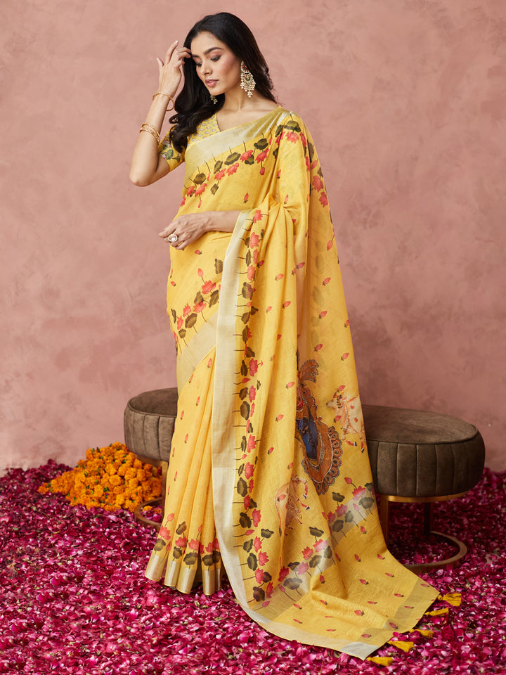 Sunshine Bloom Saree