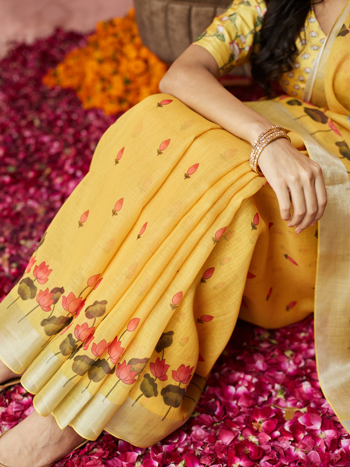Sunshine Bloom Saree