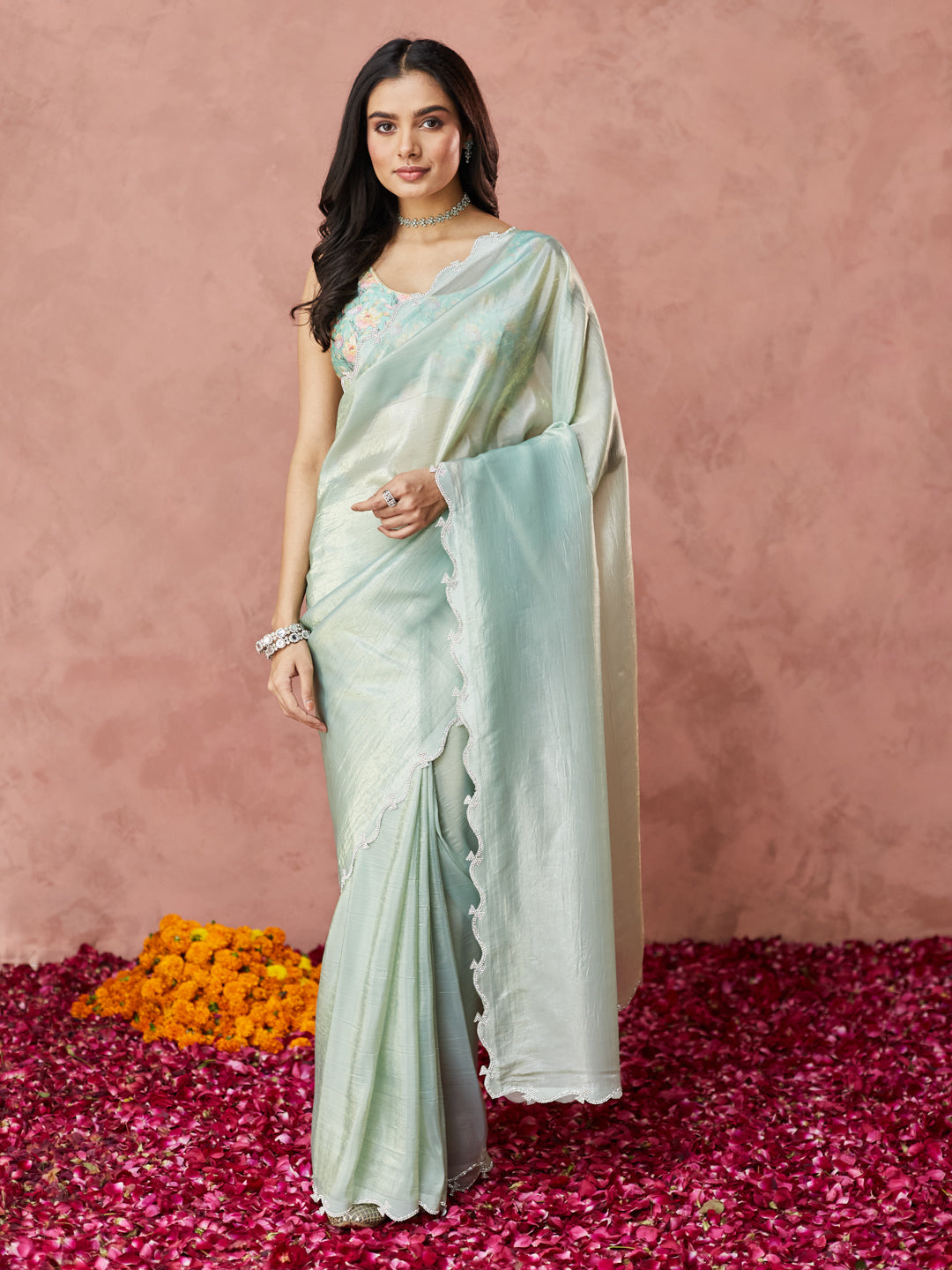 Mint Serenity Silk Saree