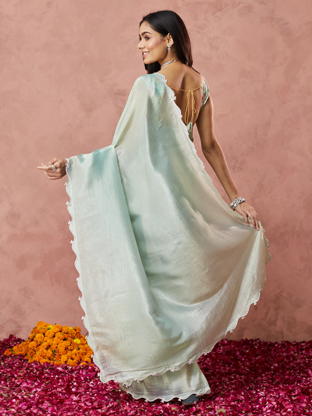 Mint Serenity Silk Saree