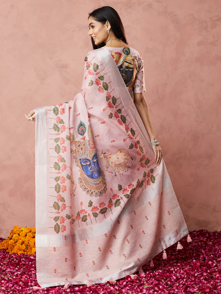 Blush Lotus Bloom Saree