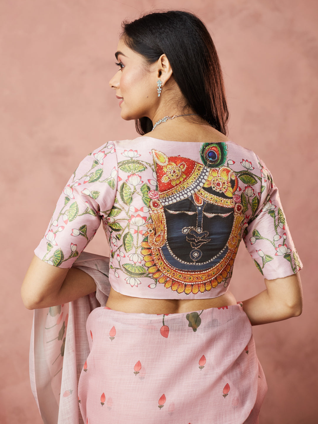 Blush Lotus Bloom Saree