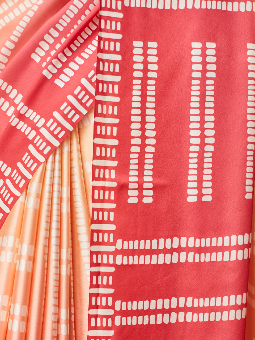 Sunset Glow Striped Saree