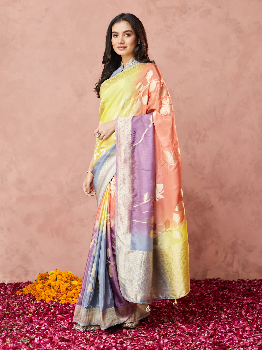 Radiant Rainbow Banarasi Saree