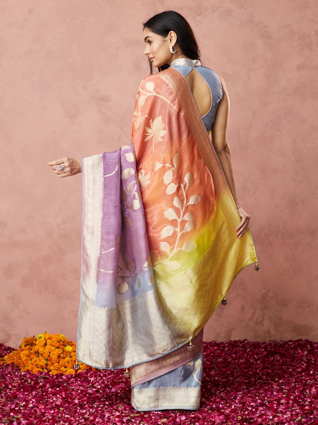 Radiant Rainbow Banarasi Saree