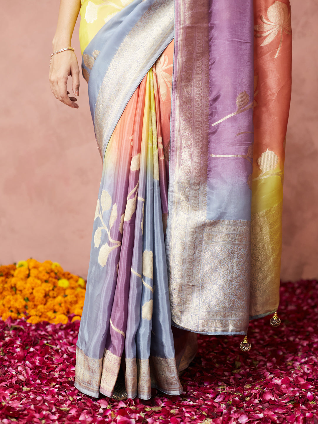 Radiant Rainbow Banarasi Saree