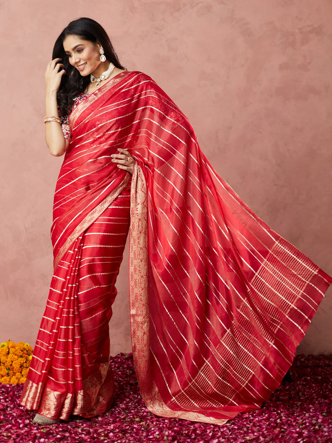 Scarlet Royal Banarasi Saree