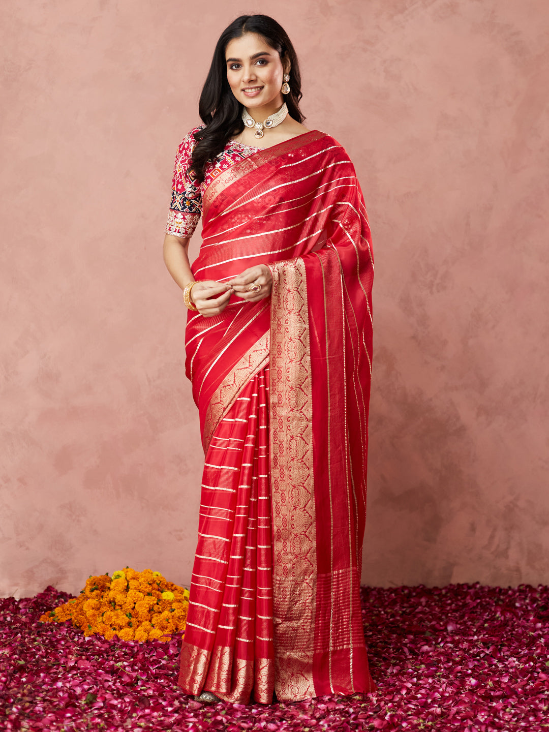 Scarlet Royal Banarasi Saree