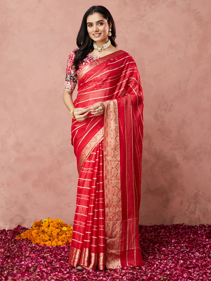 Scarlet Royal Banarasi Saree