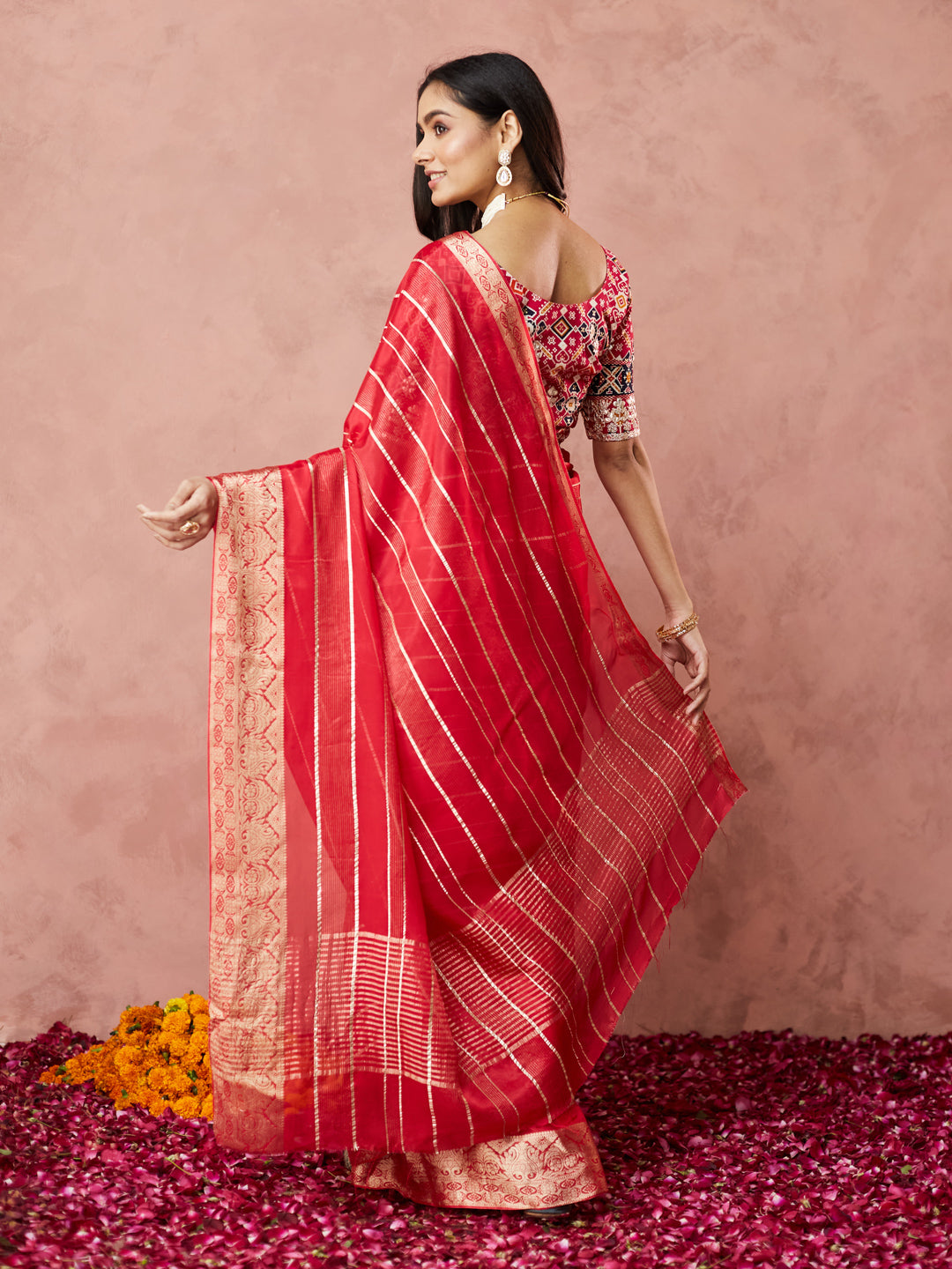 Scarlet Royal Banarasi Saree