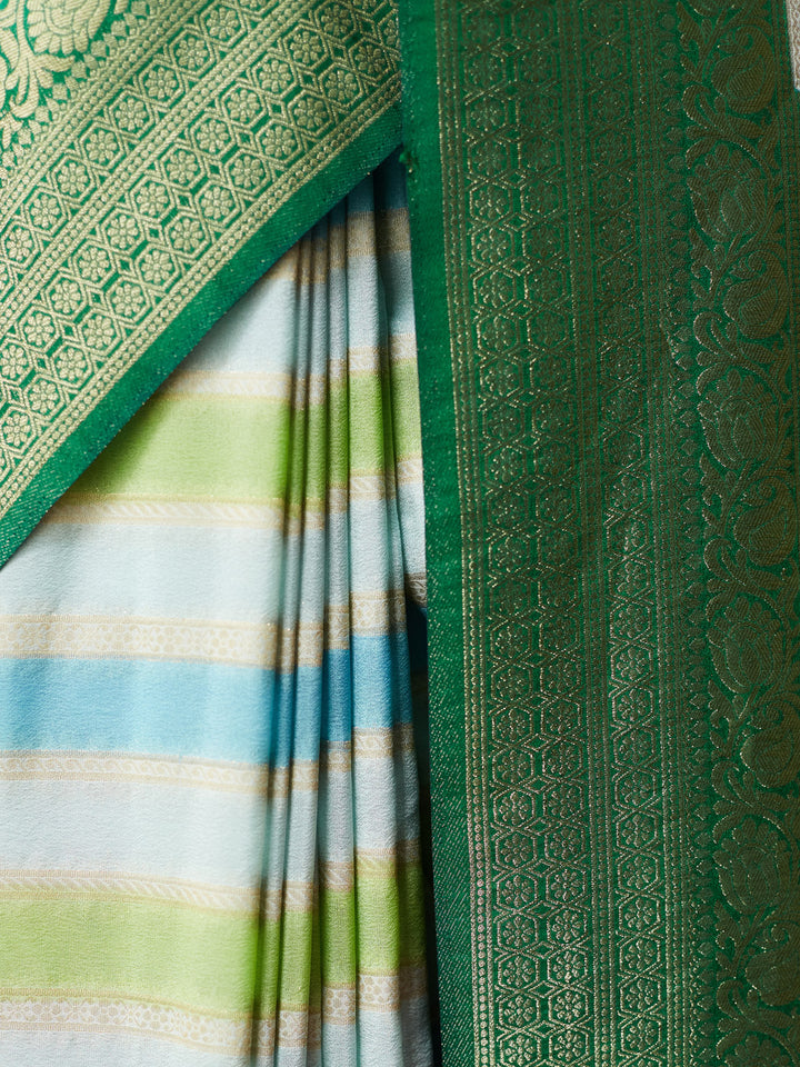 Emerald Breeze Banarasi Silk Saree