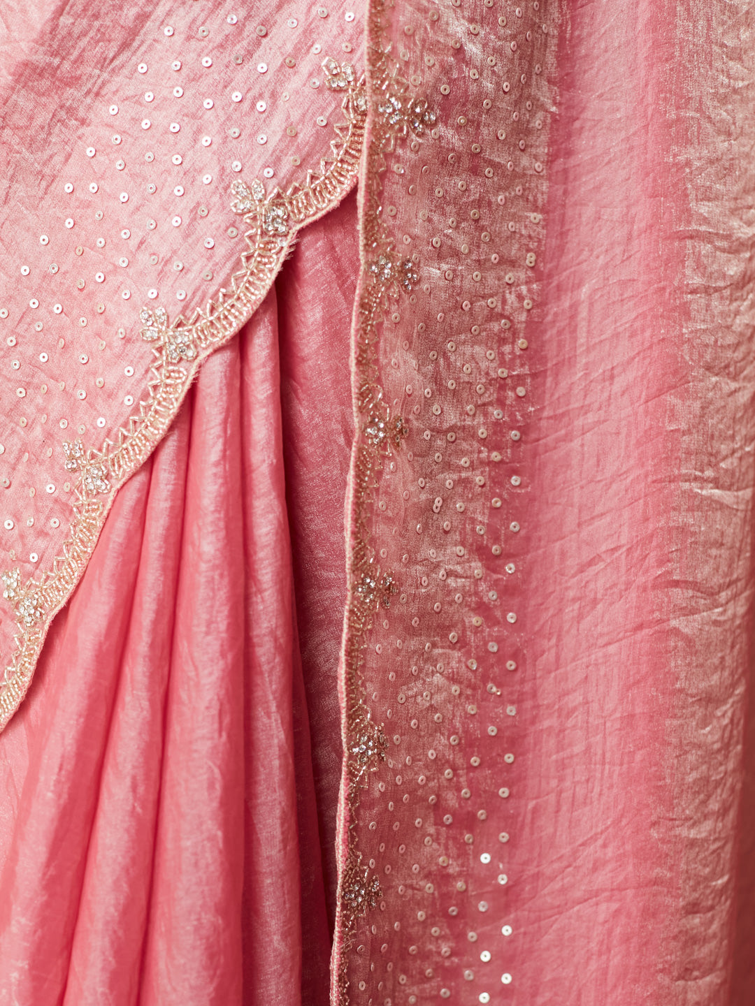 Blush Pink Shimmer Saree