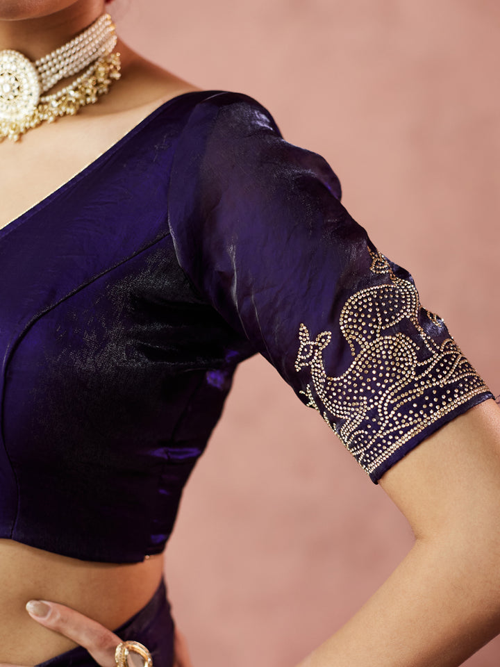 Midnight Royal Embroidered Saree