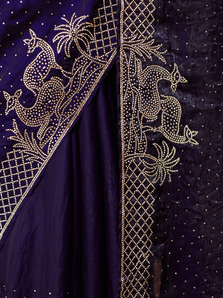 Midnight Royal Embroidered Saree