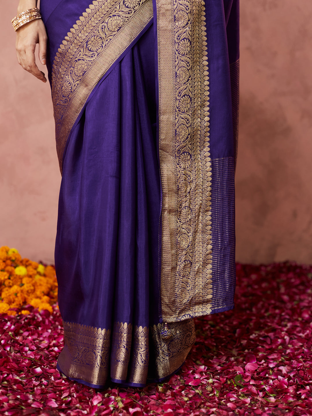 Royal Violet Kanjivaram Saree