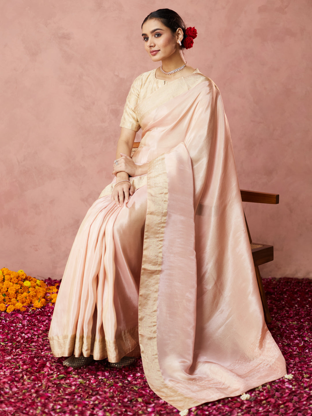 Elegant Ivory Silk Saree