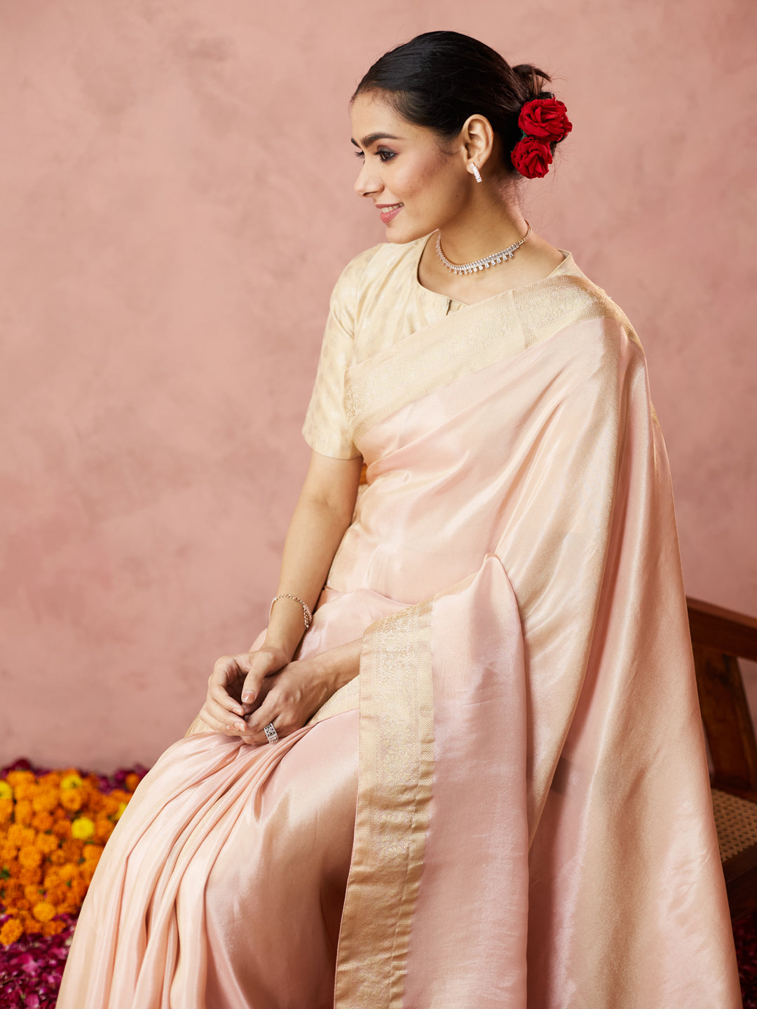 Elegant Ivory Silk Saree