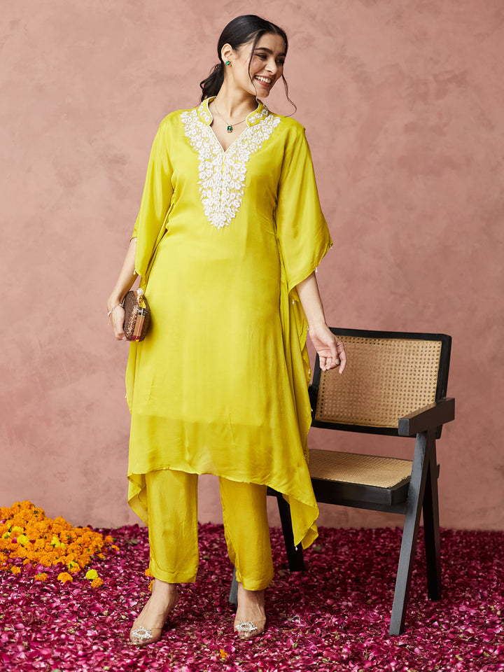 Sunshine Glow Embroidered Kurta Set