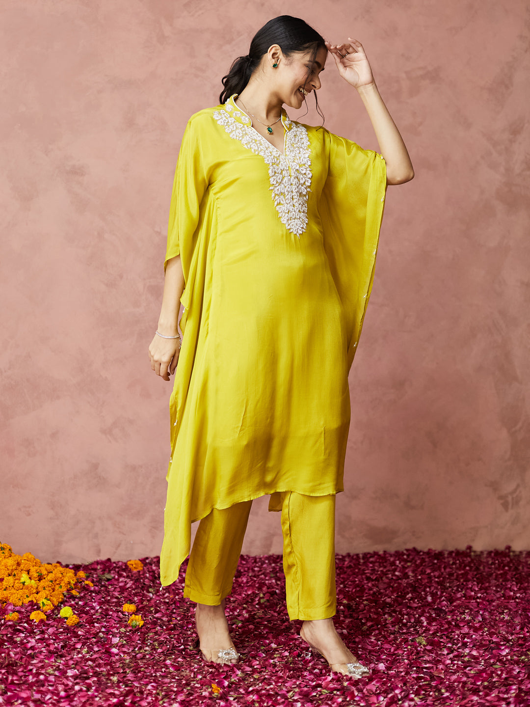 Sunshine Glow Embroidered Kurta Set
