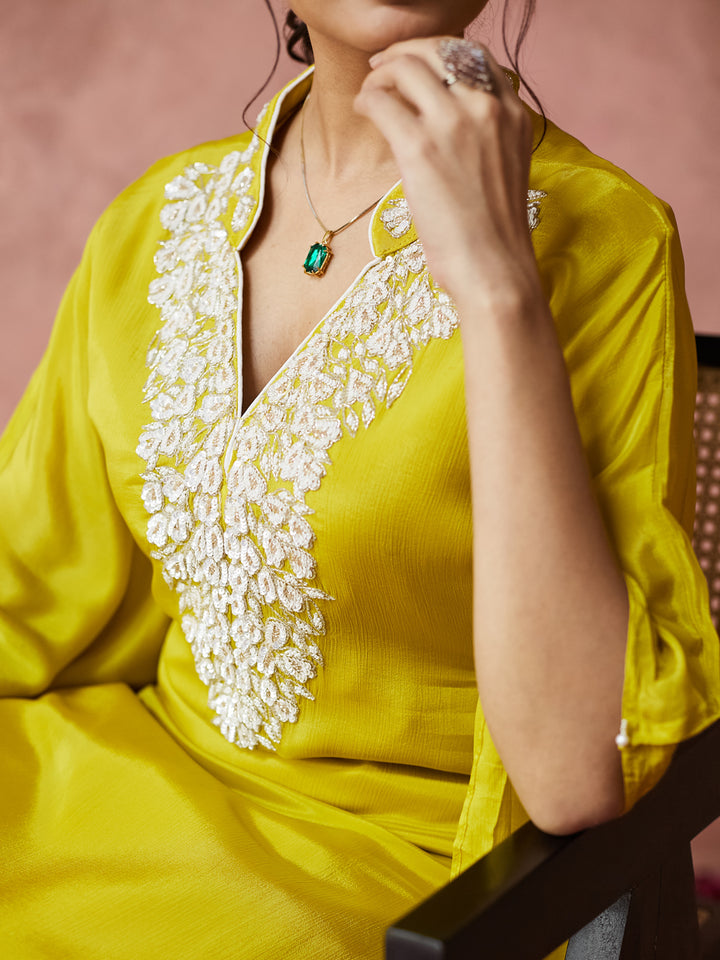 Sunshine Glow Embroidered Kurta Set