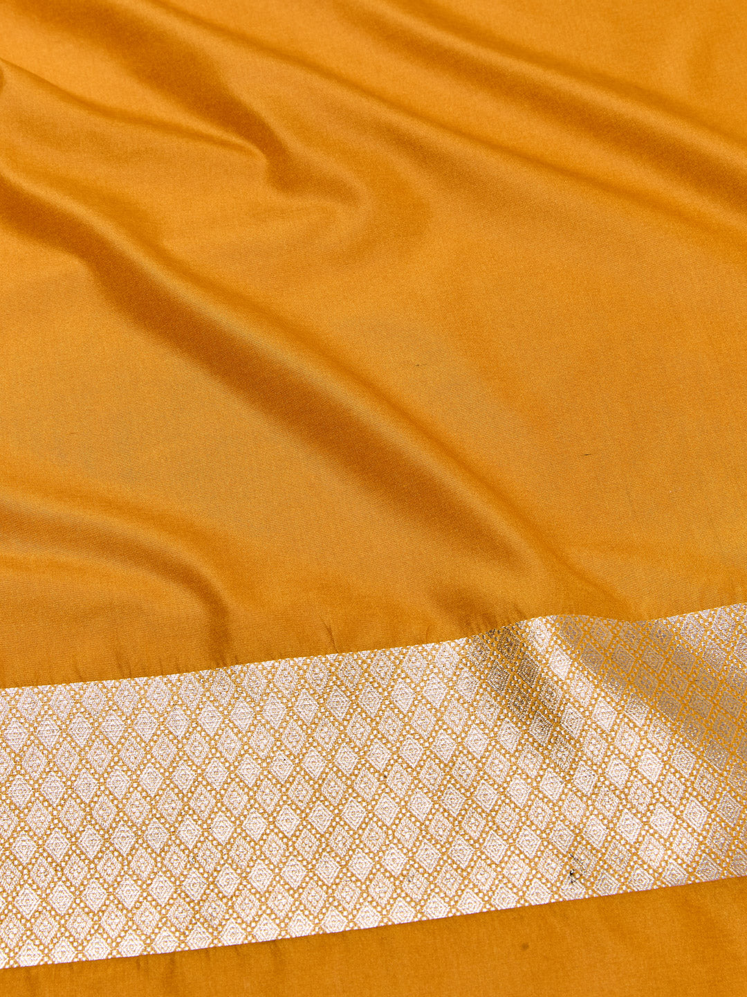 Mustard Banarasi Silk Unstitched Suit