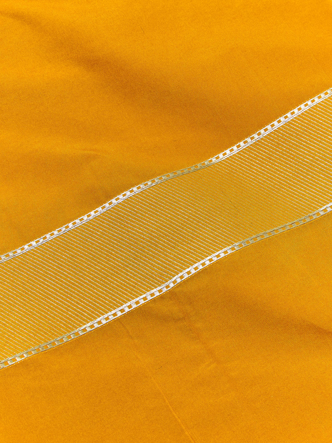 Mustard Banarasi Silk with Palm weave