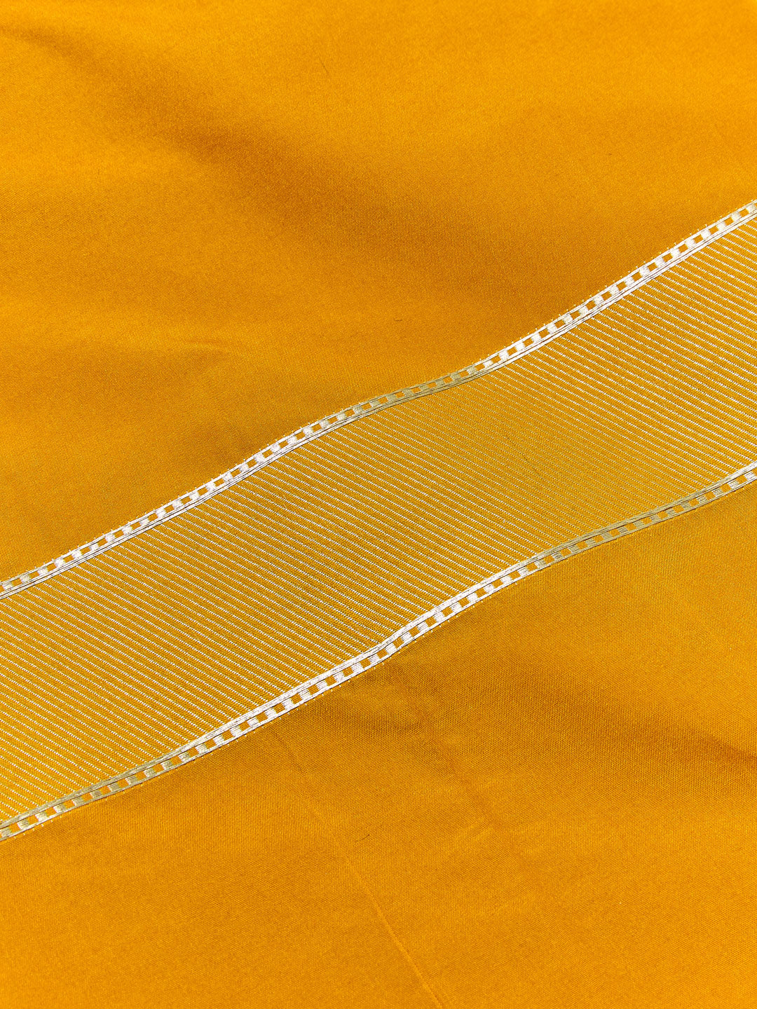 Mustard Banarasi Silk with Palm weave