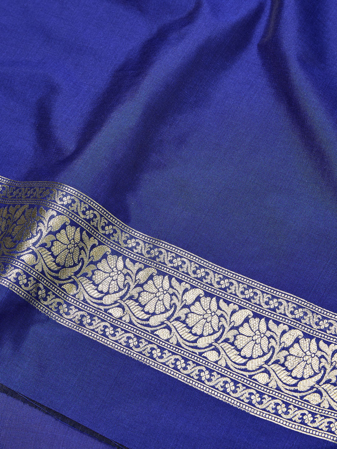 Royal Blue Banarasi unstitched suit