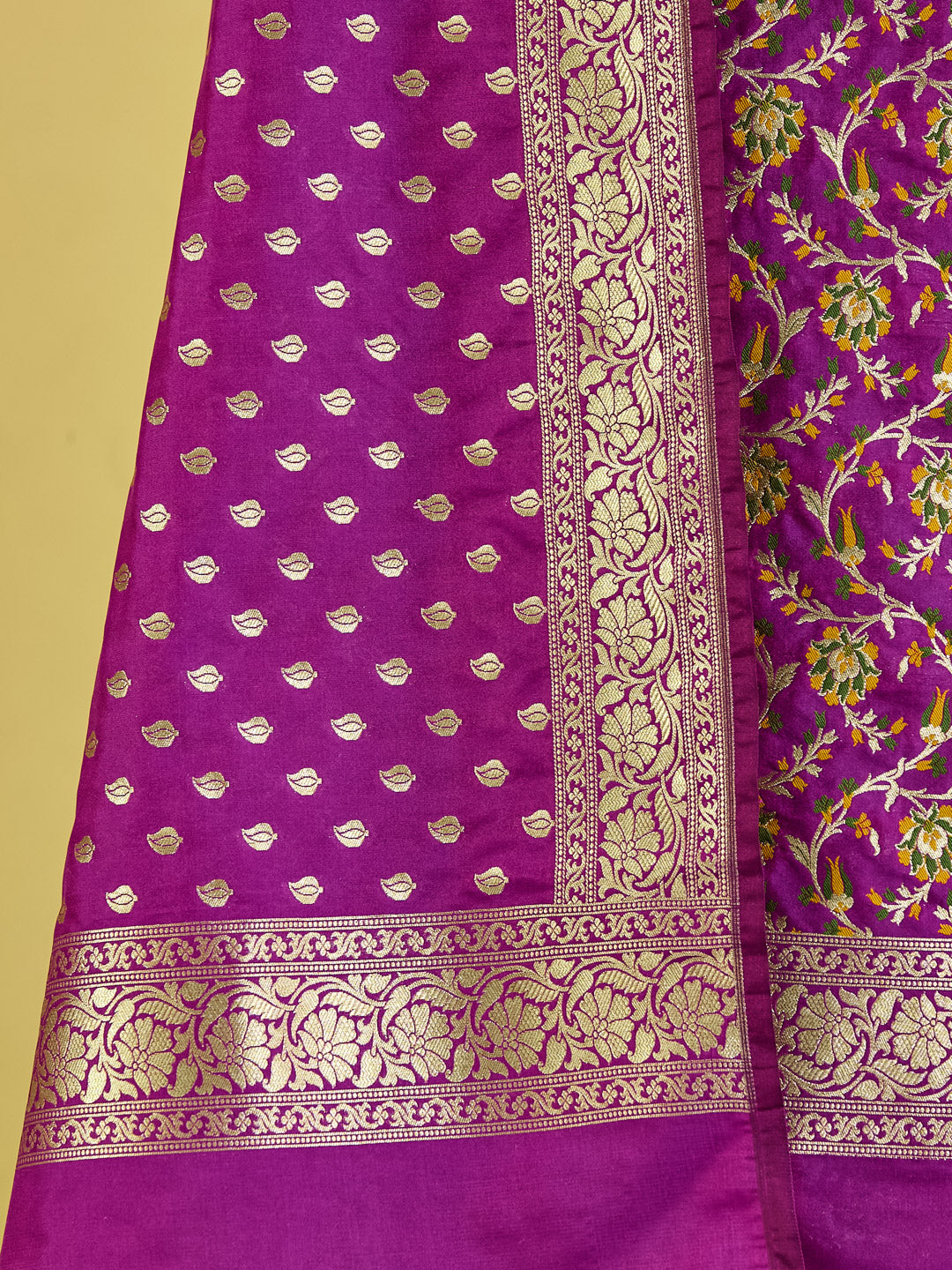 Majestic Purple Banarasi Silk Suit Set with Golden Weave