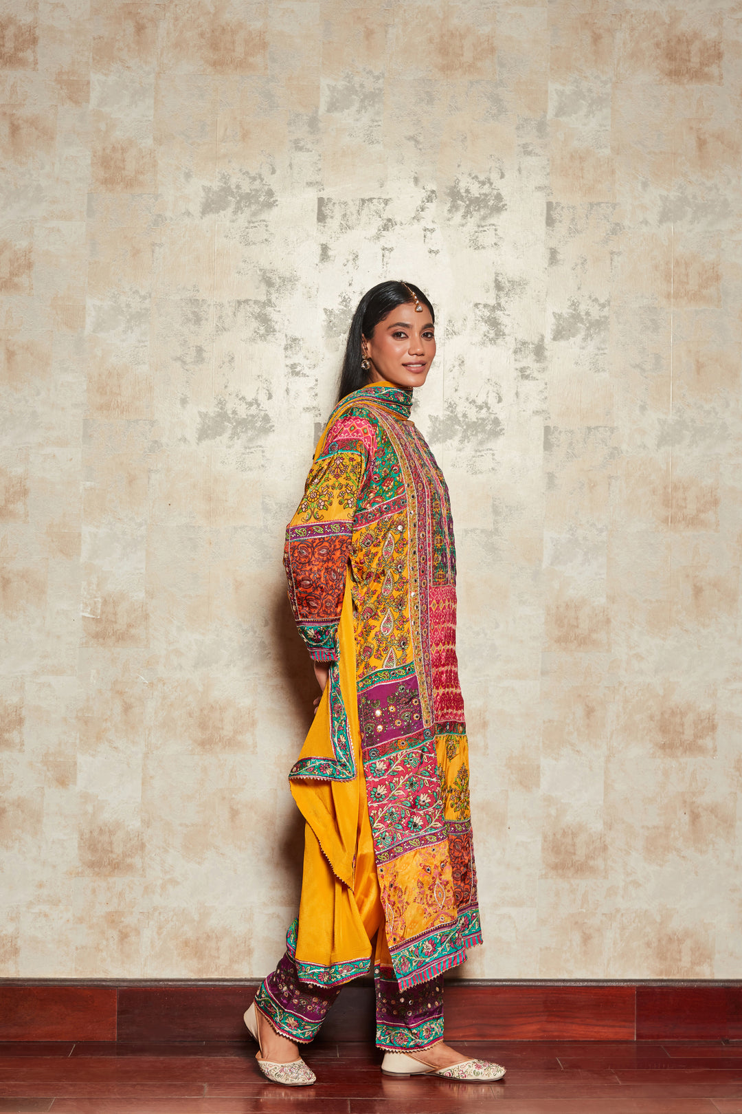 MIRROR EMBROIDERED SHARARA SET WITH DUPATTA