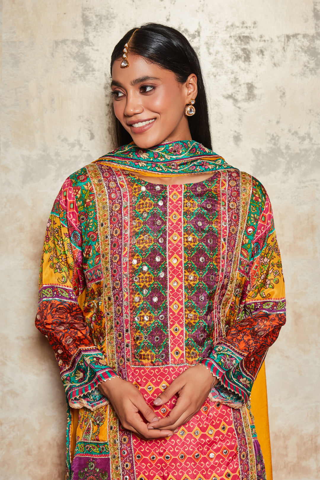 MIRROR EMBROIDERED SHARARA SET WITH DUPATTA