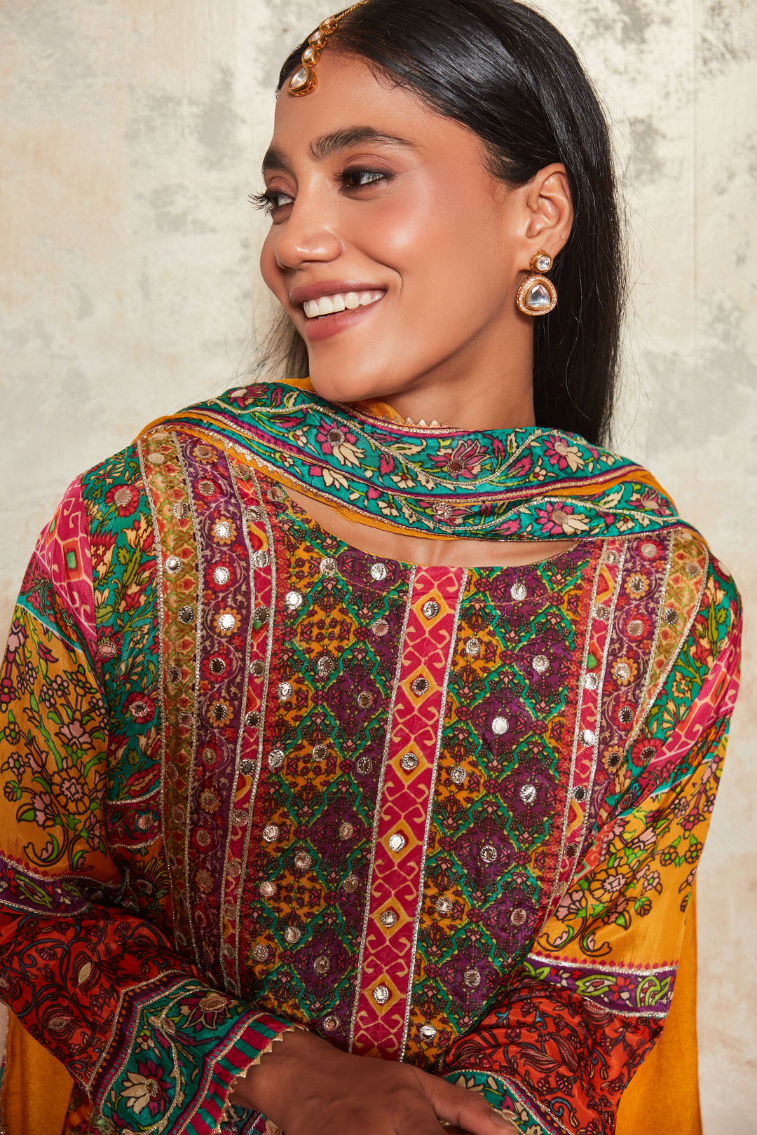 MIRROR EMBROIDERED SHARARA SET WITH DUPATTA
